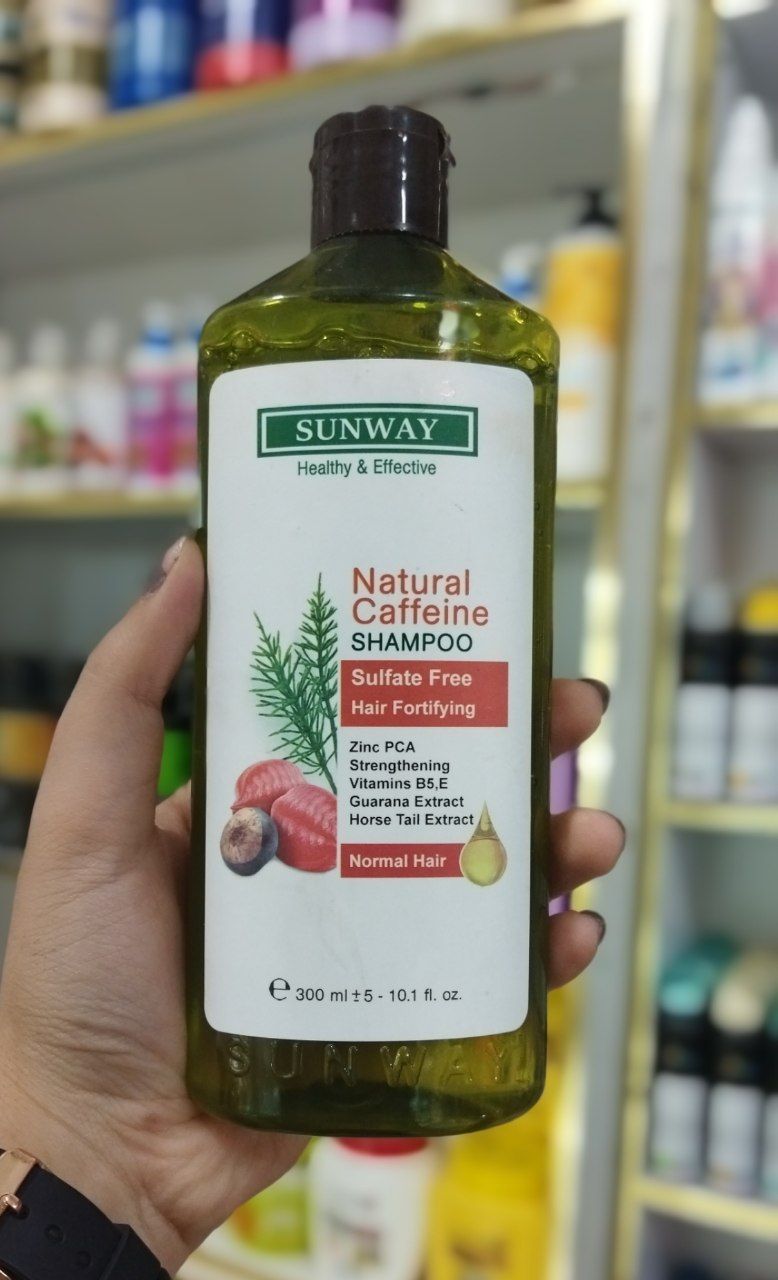 شامپو تقویت کننده سان‌وی sunway (حاوی کافئین طبیعی)حجم۳۰۰میل